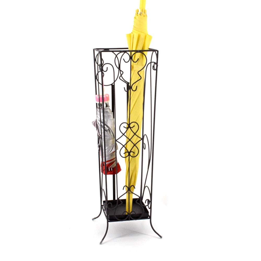 Porte-parapluie d'entrée intérieure métallique anti-goutte pratique