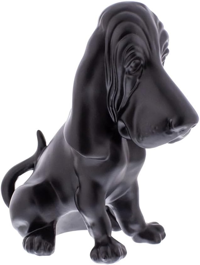 CTW Die-cast Bassett Hound Hood Ornament - Matte Black, Interior/Exterior Upgrade