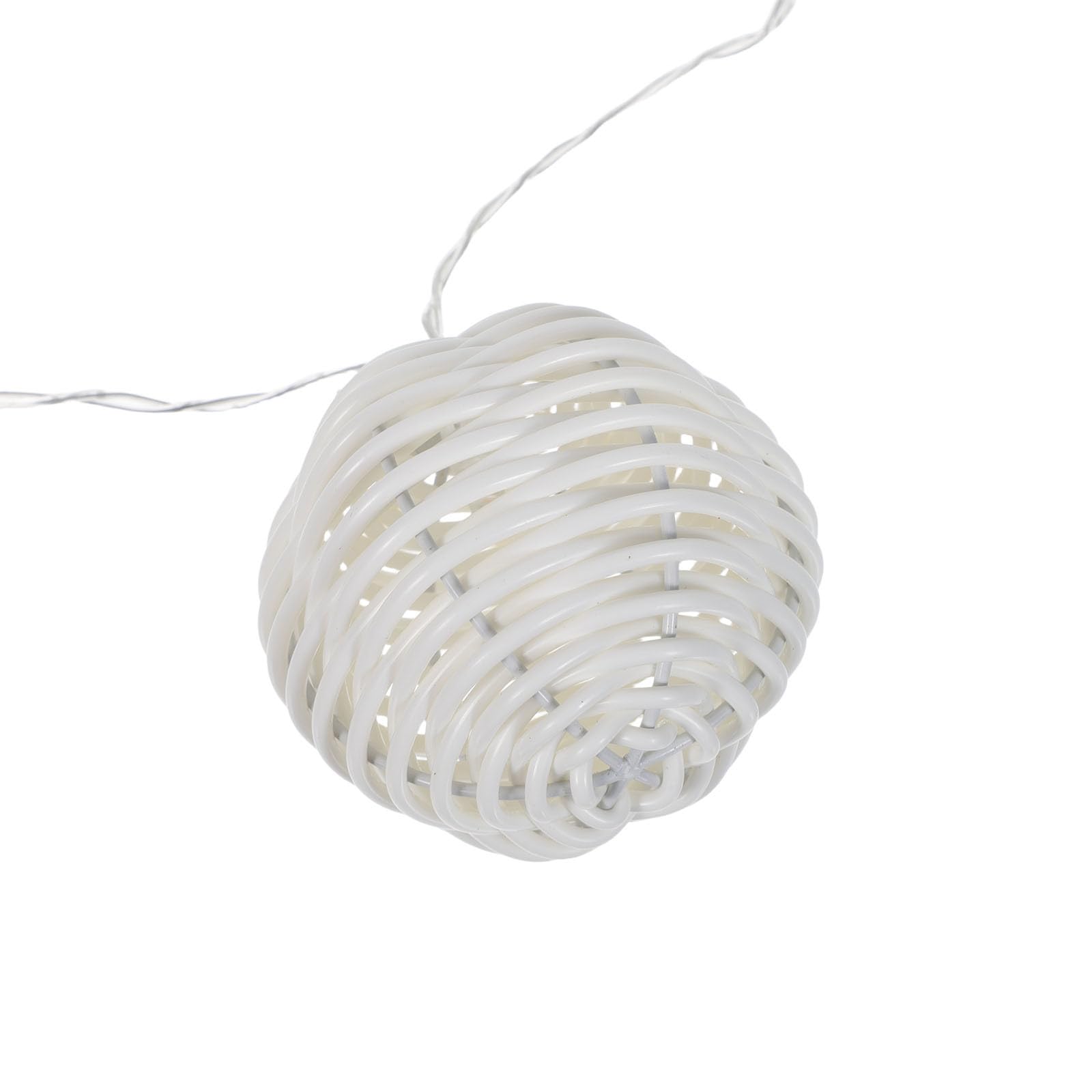 Anneome Dekoracyjne lampki choinkowe: 7,6 stopy/90,6 cala, 10 diod LED, wiszące, rattanowe, kula, lampki choinkowe w stylu boho, do sypialni, ogrodu, patio, pergoli, dekoracji wnętrz