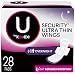 U by Kotex Security Overnight Maxi Pads with Wings, Unscented, 28 Count