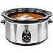 Price comparison product image syntrox Germany 4,5 Litres Stainless Steel Slow Cooker with Keep Warm Function, Safety Glass and Removable keramikschüssel - Garer Schongarer
