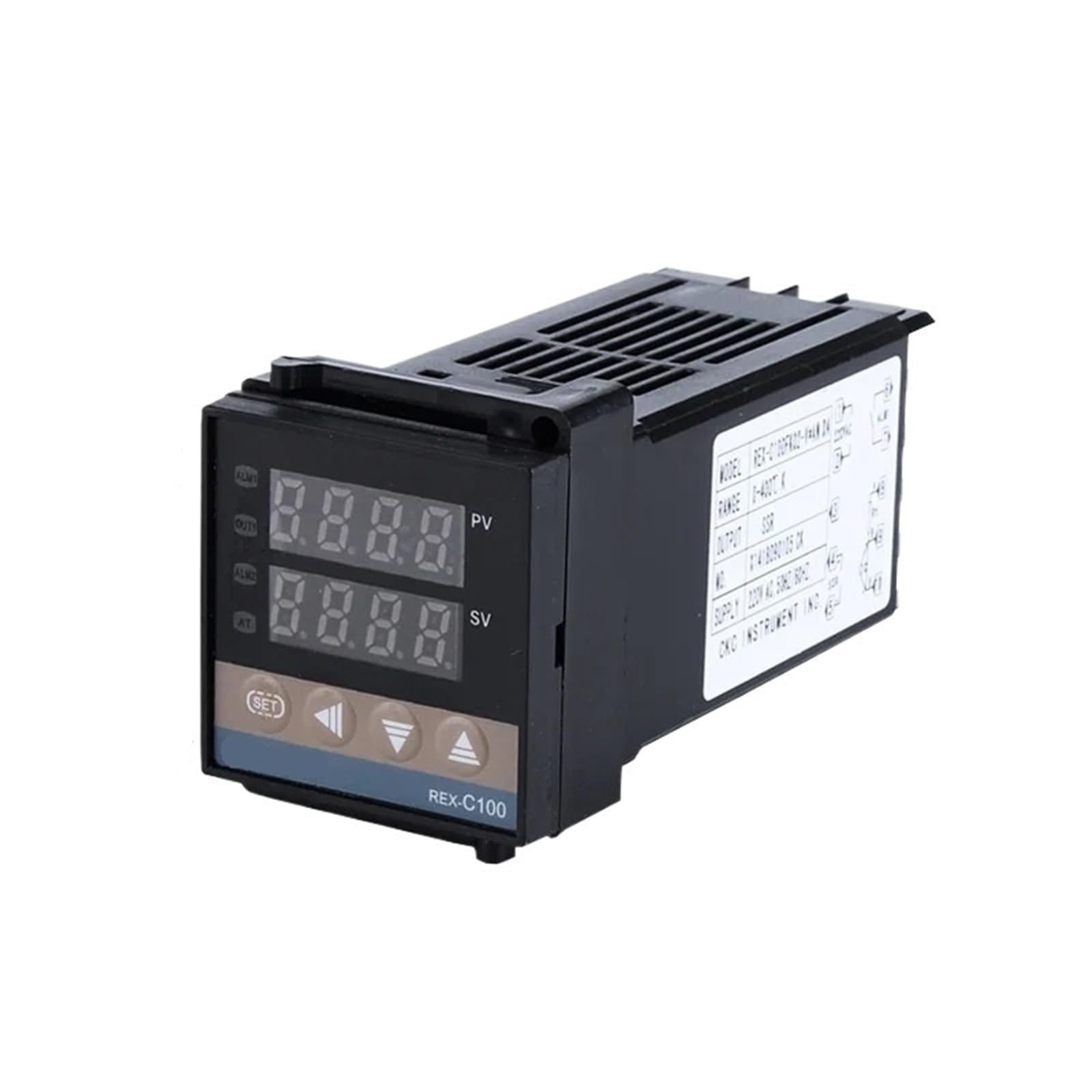 REX-C100VAN Digital RKC PID Thermostat Temperature Controller Digital REX-C100/ 40A SSR Relay/K Thermocouple Probe/Heat Sink(REX-C100 MDN)