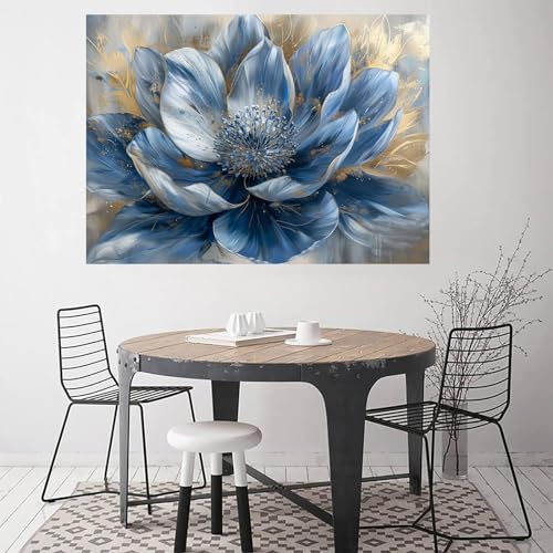 Toile de fleurs WODJEM peinture artistique encadrée de qualité supérieure 70x100