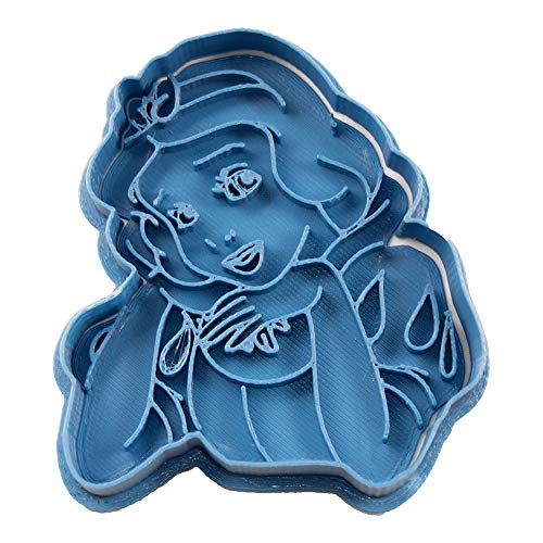 Cuticuter Blancanieves Princesa Cortador de Galletas, Plástico, Azul, 8x7x1.5 cm