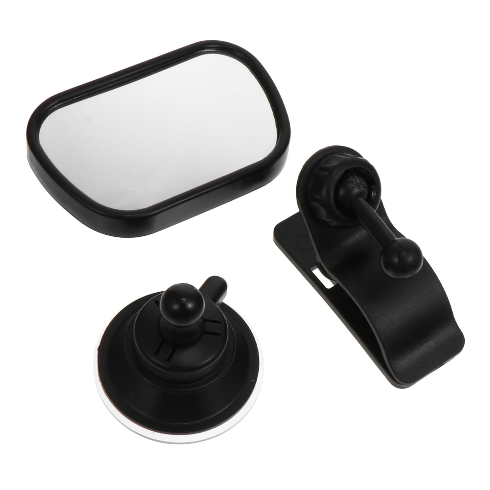 Yardwe 8 Juegos Espejo Retrovisor para Bebés con Clip de Instalación Fácil Material Seguro y Duradero Ángulo Giratorio para Observar al Niña Asiento Trasero