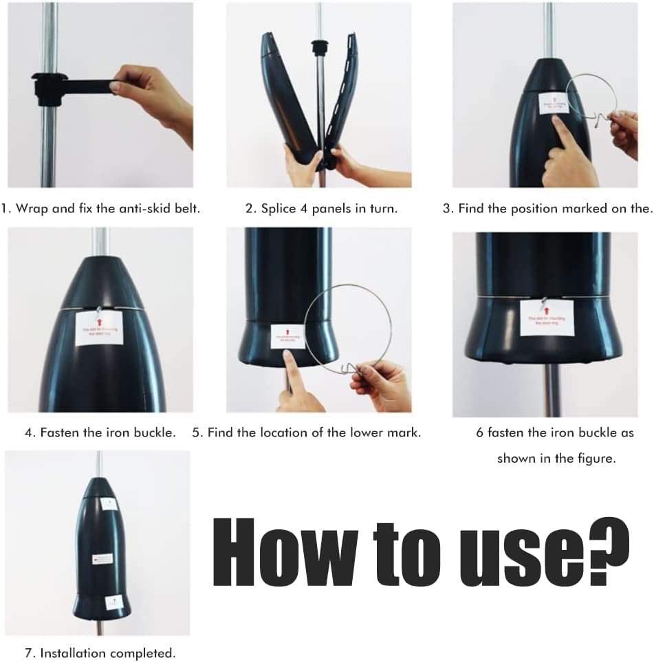 Squirrel Baffle for Bird Feeder Pole, Wide Squirrel Guard Pole Mount Stopper, Wrap Around Poles Protect Bird Feeder, for Blocking Out Squirrels Raccoons Germplasm