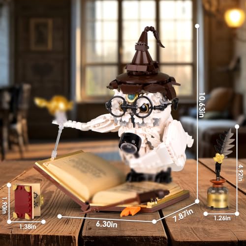 Image of Vziimo Ideas Magic World Owl Building Set, MOC Creative Bird Animal Building Set with Light, Collectible Bird Model Toys Gifts for Teens Adults 14+ (1162 PCS)