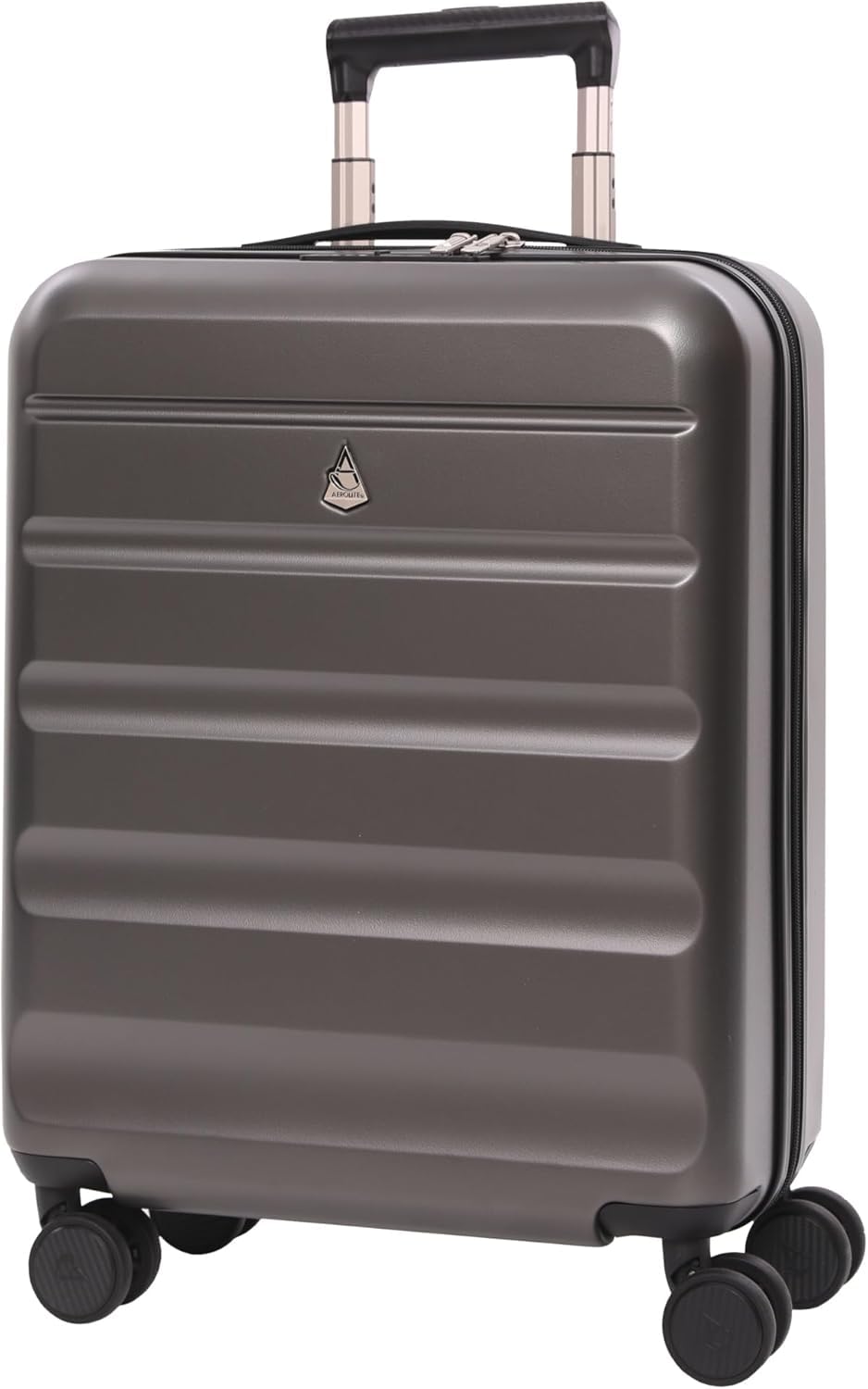 Aerolite Expandable 55x40x20cm to 55x40x23cm Ryanair Priority Wizz Air Priority & More Max Size Lightweight Hard Shell Carry On Hand Cabin Luggage Suitcase 55x40x20 55x40x23 with 4 Wheels (Charcoal)