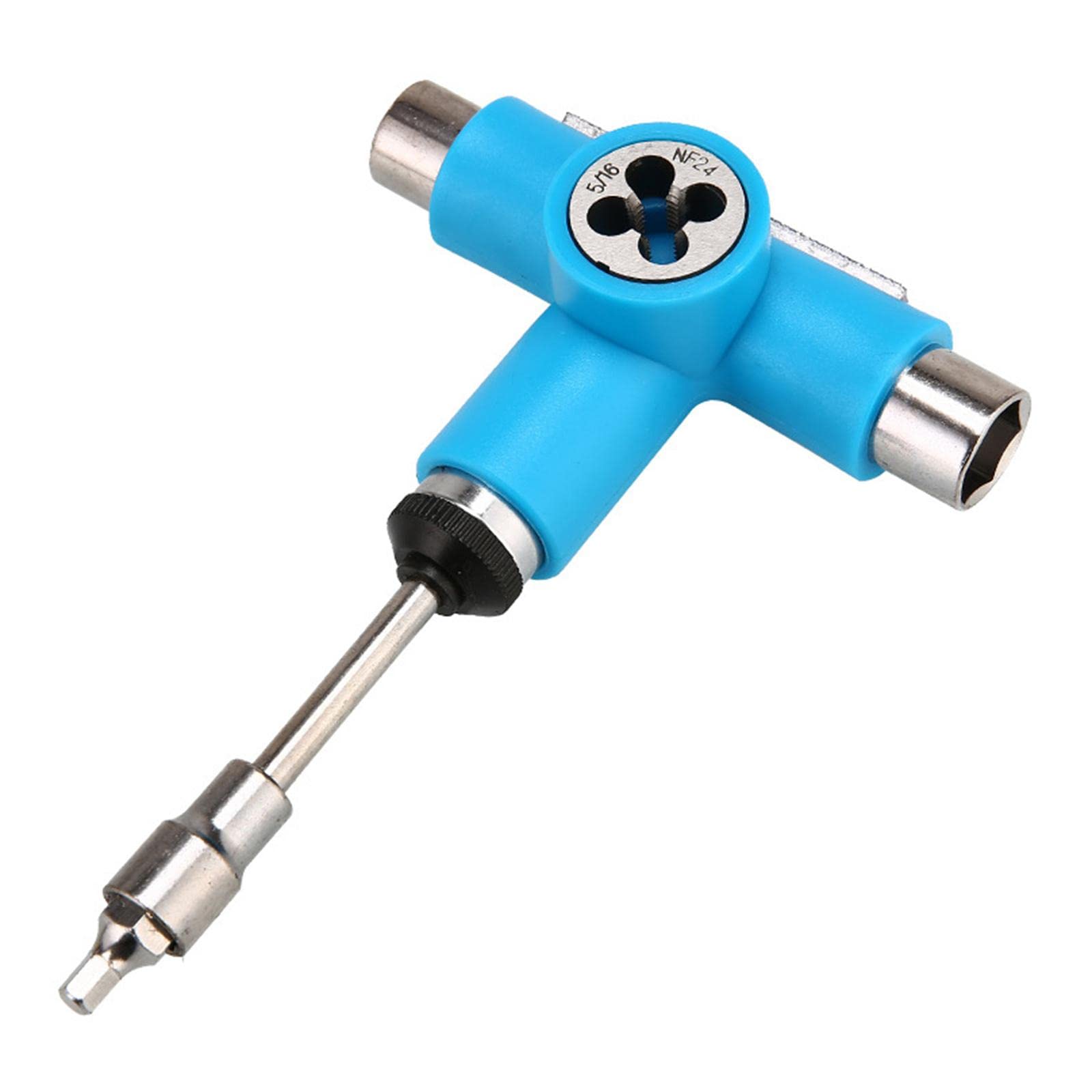 kowaku Clé pour Planche à roulettes Kit Universel pour Skateboard Outil Tout Usage Accessoire Clé Multifonction en Acier Inoxydable Adaptée Aux Déplacements