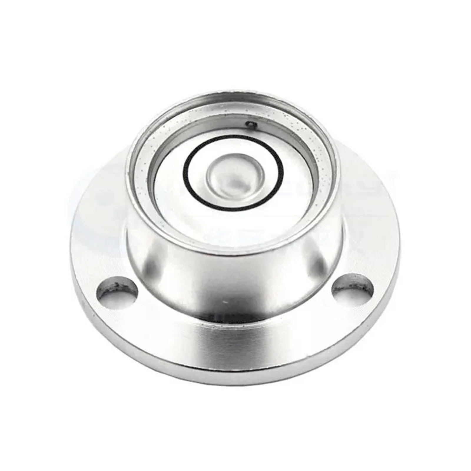D 25 * 16 * 10mm Metal Bubble Level Equipment Leveling Beads Blister Flange Leveler with Mounting Holes Accuracy 10mm/m 1PCS(White)