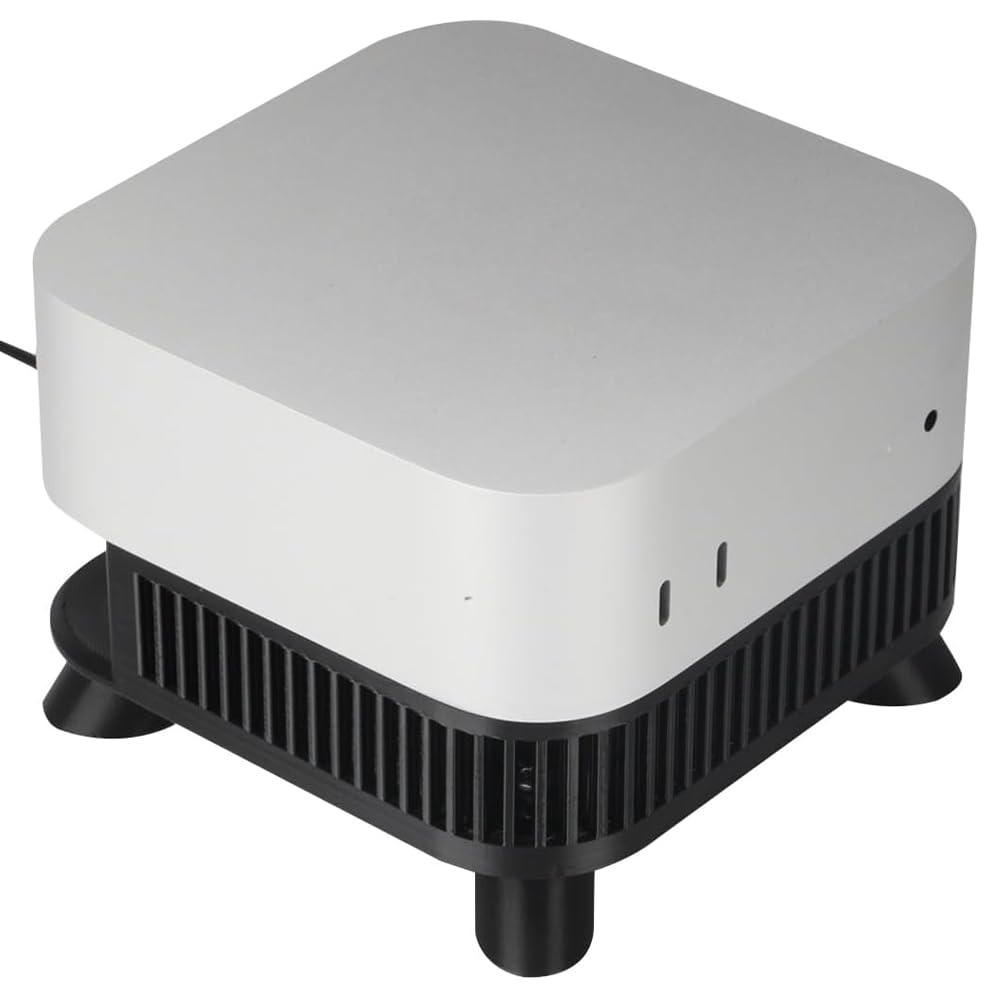 Stand Accessories with Cooling Fan for Mac Mini M4 M4 Pro 2024 Cooling Base Holder for Desktop Computer