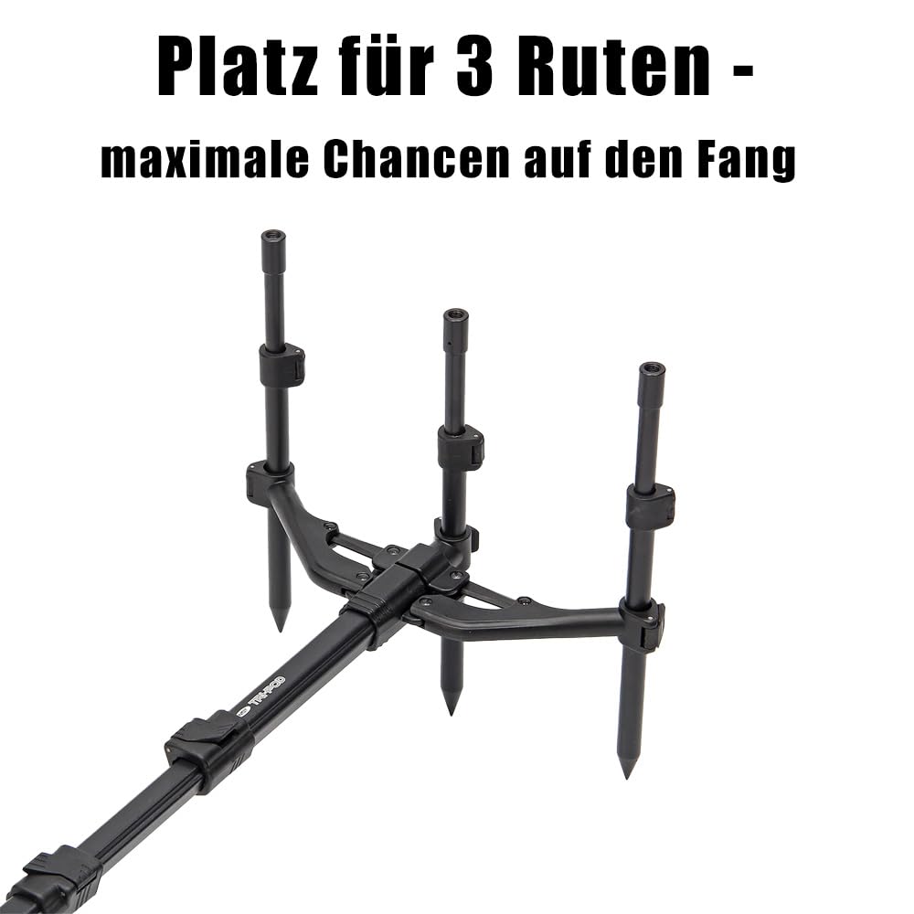 3 Rod Pod Rutenständer aus Aluminium voll verstellbar Tri-POD mit Tragetasche Angel - Ständer Karpfenangeln
