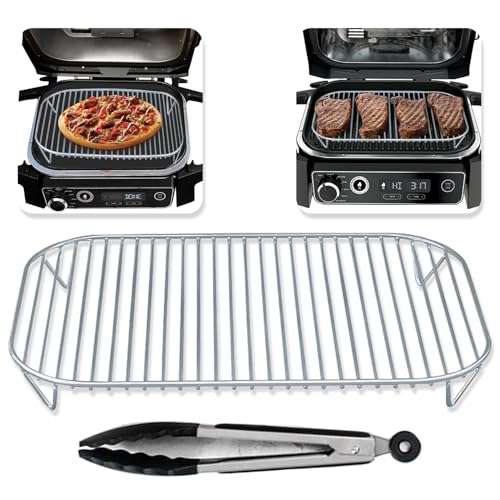 1Stück Grill für Ninja Woodfire Edelstahl Grillrost Kompatibel Mit Ninja Outdoor Grill & Smoker Elektrischer Outdoor Grill Zubehör Leicht Zu Reinigen Röst-Ständer Accessories für BBQ Camping Picknick