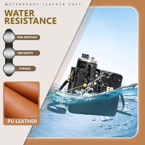 Outdoor Portable Crossbody Water Bottle Storage Bag, Adjustable Water Bottle Holder Suitable for Most Cups (Black)4