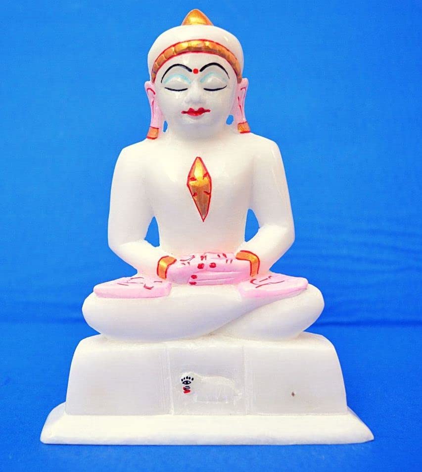 Buy Marble Jain Tirthankar Murti Deity Bhagwan Mahaveer Swami Statue