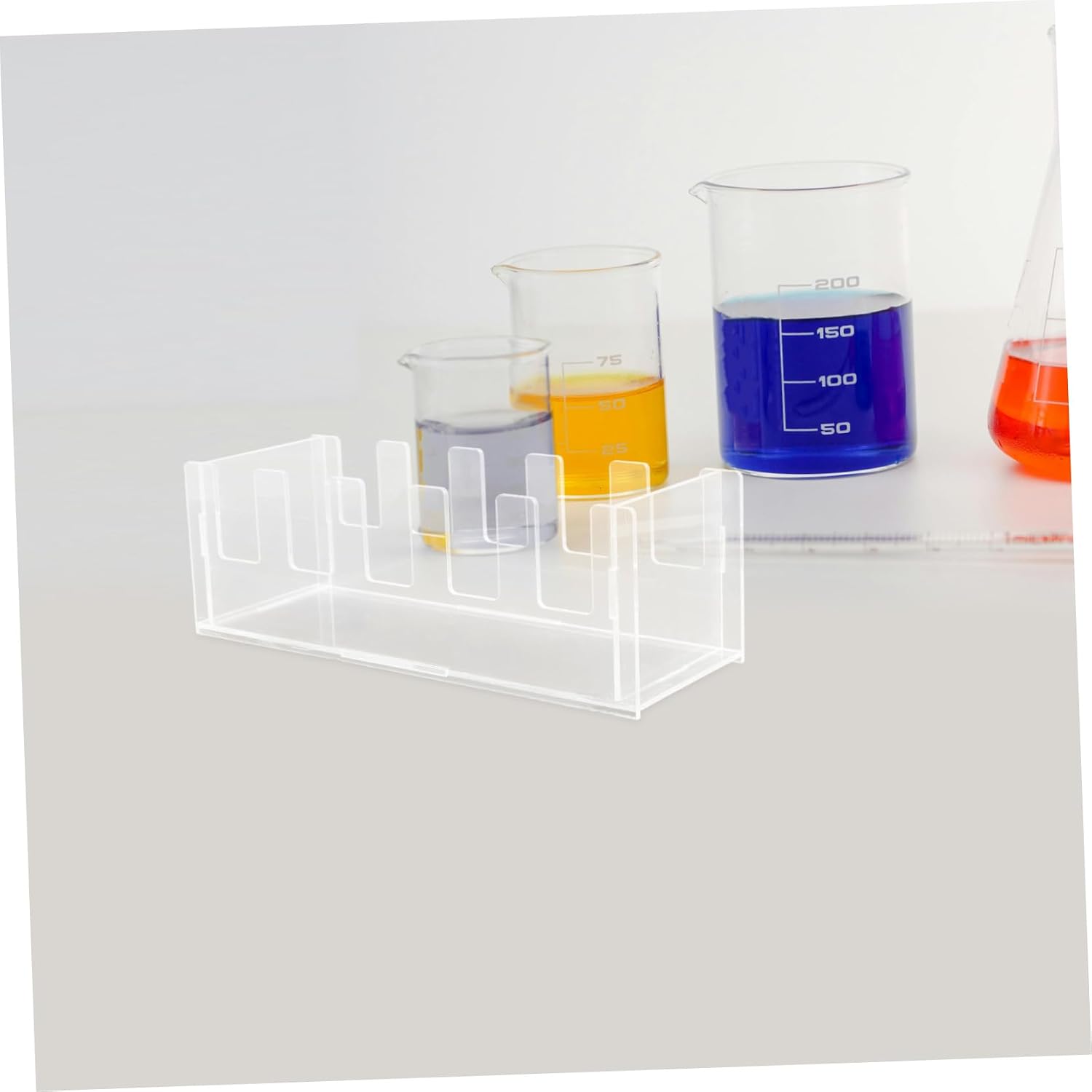 Cabilock 5holes Acrylic Petri Dish Rack Lab Storage Tray Bulk Cell Culture Dishes Holder Drying Shelf for Laboratory Equipment