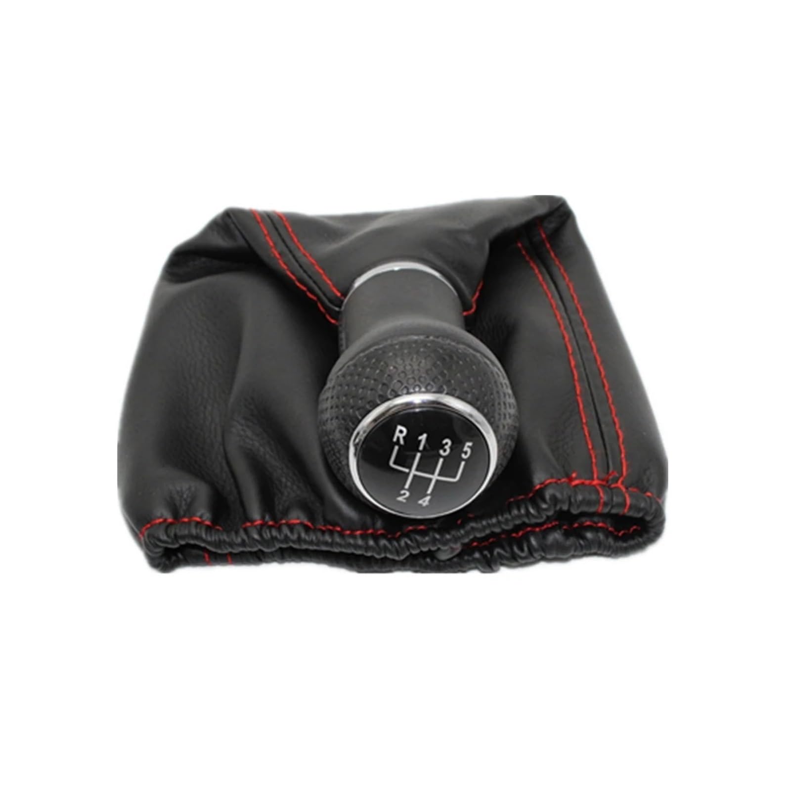 Grozzy Universal Shifter Handle for Volkswagen for VW for Polo for Classic 6N 6N2 1996 1997 1998 1999 2000 2001 Lupo for Caddy 5Speed(Black Red)