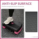 Fitvids 18" Aerobic Step Platform, Workout Stepper with Adjustable 2 Stackable Risers 3" 5.5" for Home Gym Small Space, Exercise Step, Multiple Option - Image 5