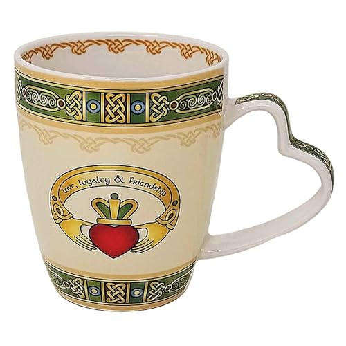 Taza Cerámica Celta Claddagh para Café y Té 13 oz miniatura 1