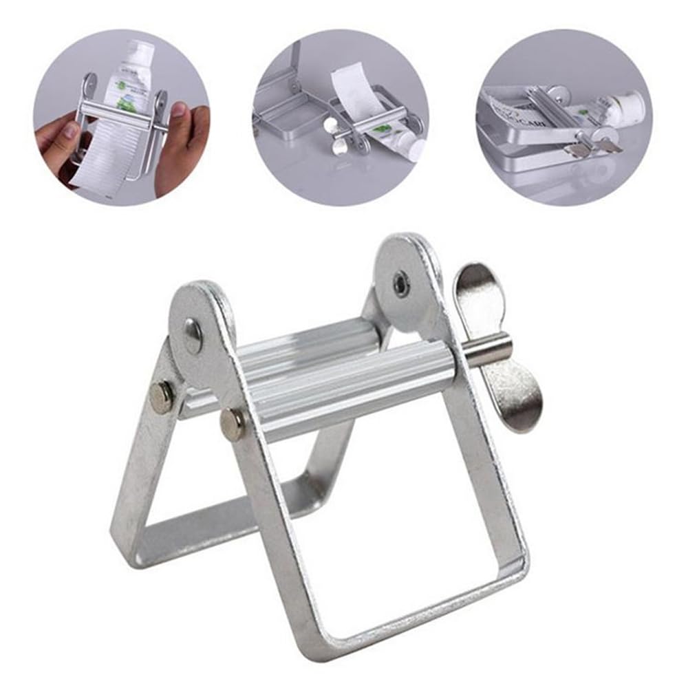 5 Tube Press/Tube Squeezer, Metalen buisuitdrukker buisperser, Extra grote maat 8,5 cm metalen persgereedschap luie tandpastadispenser haarverf kleurstof cosmetische tube uitknijper (5 metalen