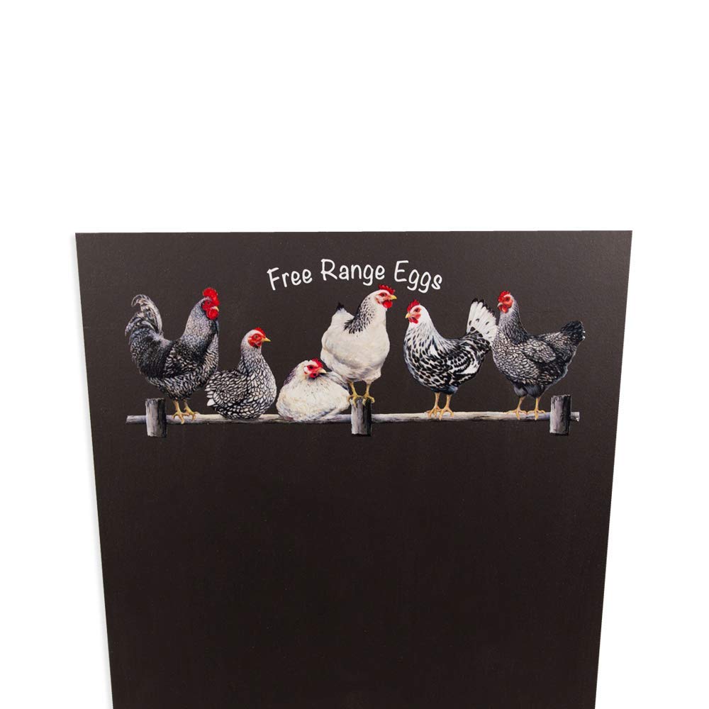 Tableaux Noirs UK Vintage Coffee Shop 'Petit Memo Tableau Noir' de Cuisine avec Plateau, Pièce d'Craie et Feutre Gomme Motif Cabine. Gamme, Bois, Noir, 29.7 x 20.7 x 1 cm