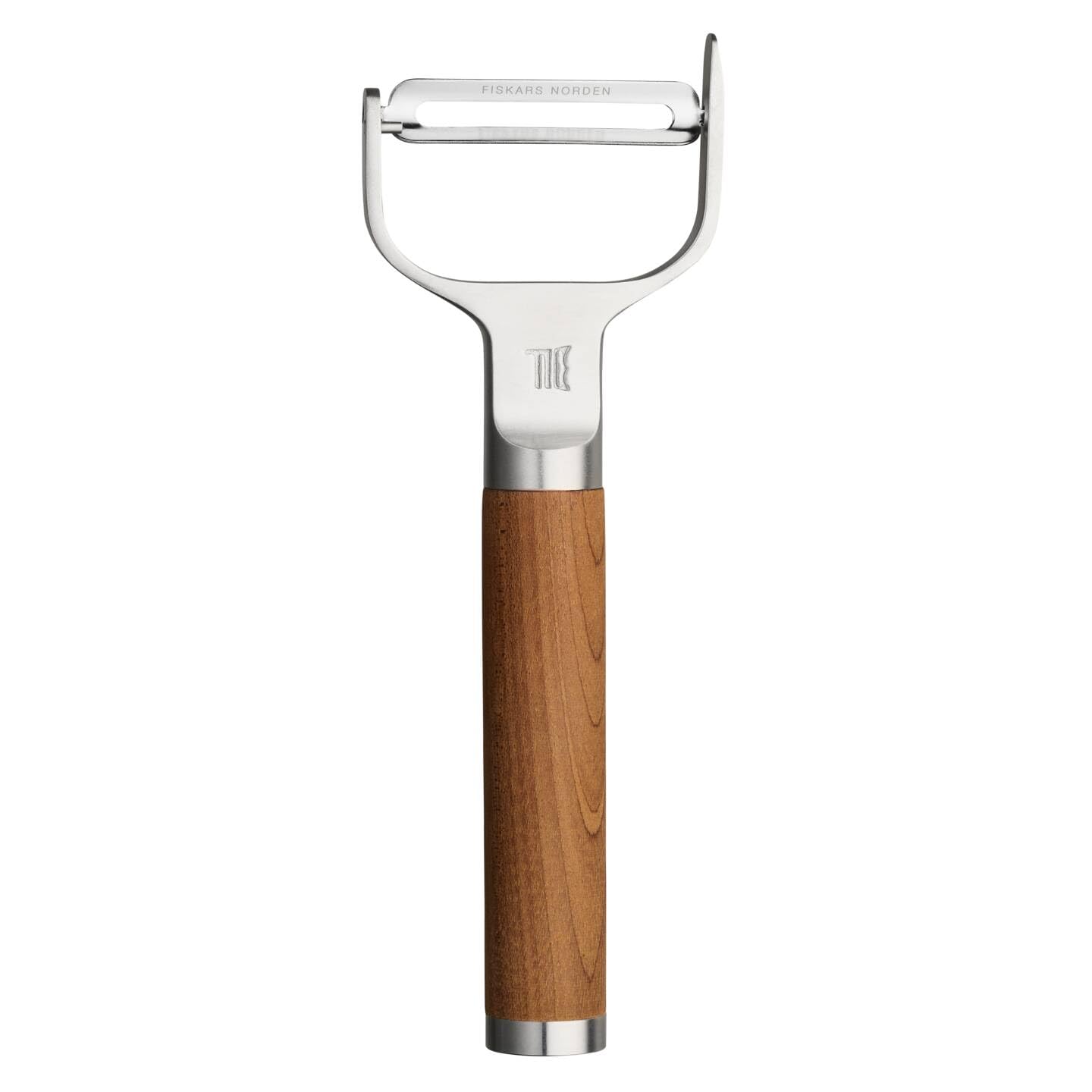 Fiskars Norden Y-Sparschäler mit schwenkbarer Klinge, Länge: 16 cm | Rostfreier Stahl/Birkenholz, 1065246