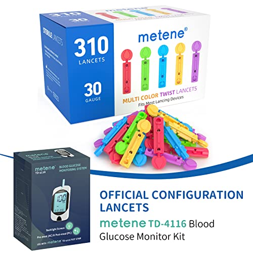 image for Metene Twist Top Lancets for Lancing Devices, 310 Count, 30 Gauge Lanc