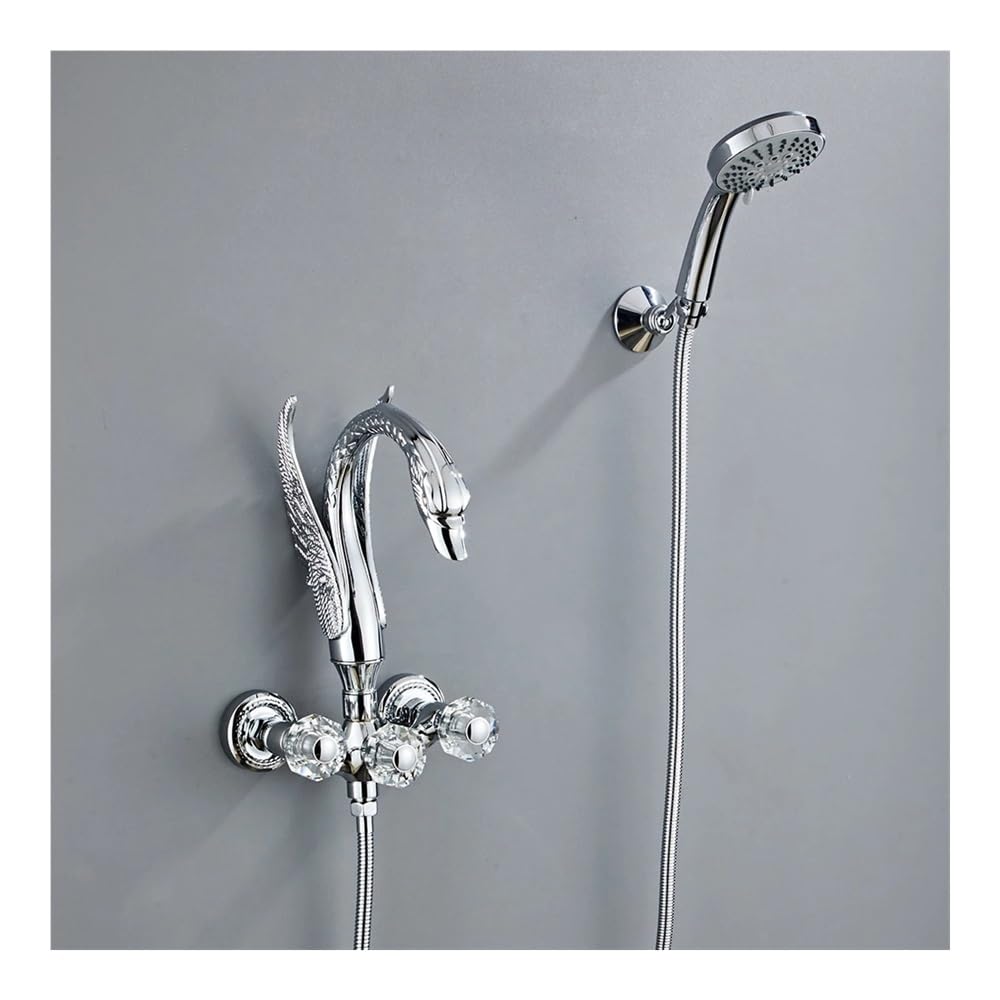 Blyqxs Chrome Shower Faucet Brass Polished Bathtub Za-216