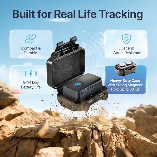 Image of Spytec Atlas GPS Tracker for Vehicles | Up to 14-Day Battery Life | Waterproof Magnetic Case, Geofencing, Portable Real Time Mini GPS Car Tracker w /Lifetime Support | 1 Month Starter Pack