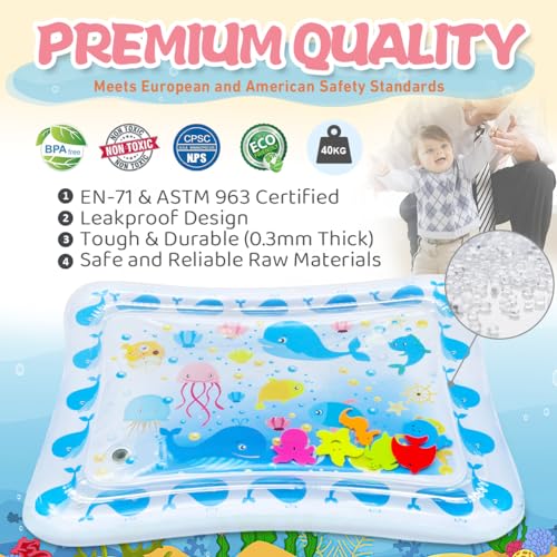 Airlab Tappetino Acqua Gonfiabile Neonato 70x50CM