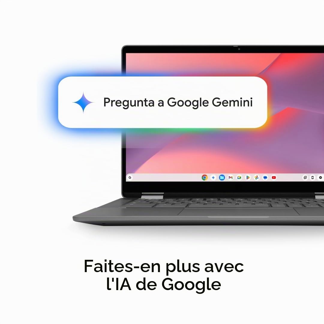 Acer Chromebook CBOA314 - Ordinateur portable Google 14" FullHD (Intel Celeron N4500, 4 Go RAM, 128 Go SSD, ChromeOS) Noir, QWERTY + 3 mois de Google AI Pro avec Gemini Pro et 2 To de stockage