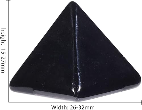 Miniatura 2 de Amogeeli Mini pirámide de cristal curativo de obsidiana negra para meditación, decoración de reiki, pirámide de piedra de bolsillo para energía