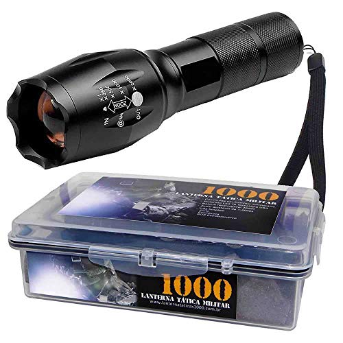 Lanterna X1000 Tatica Militar Original Estojo A Prova Dag