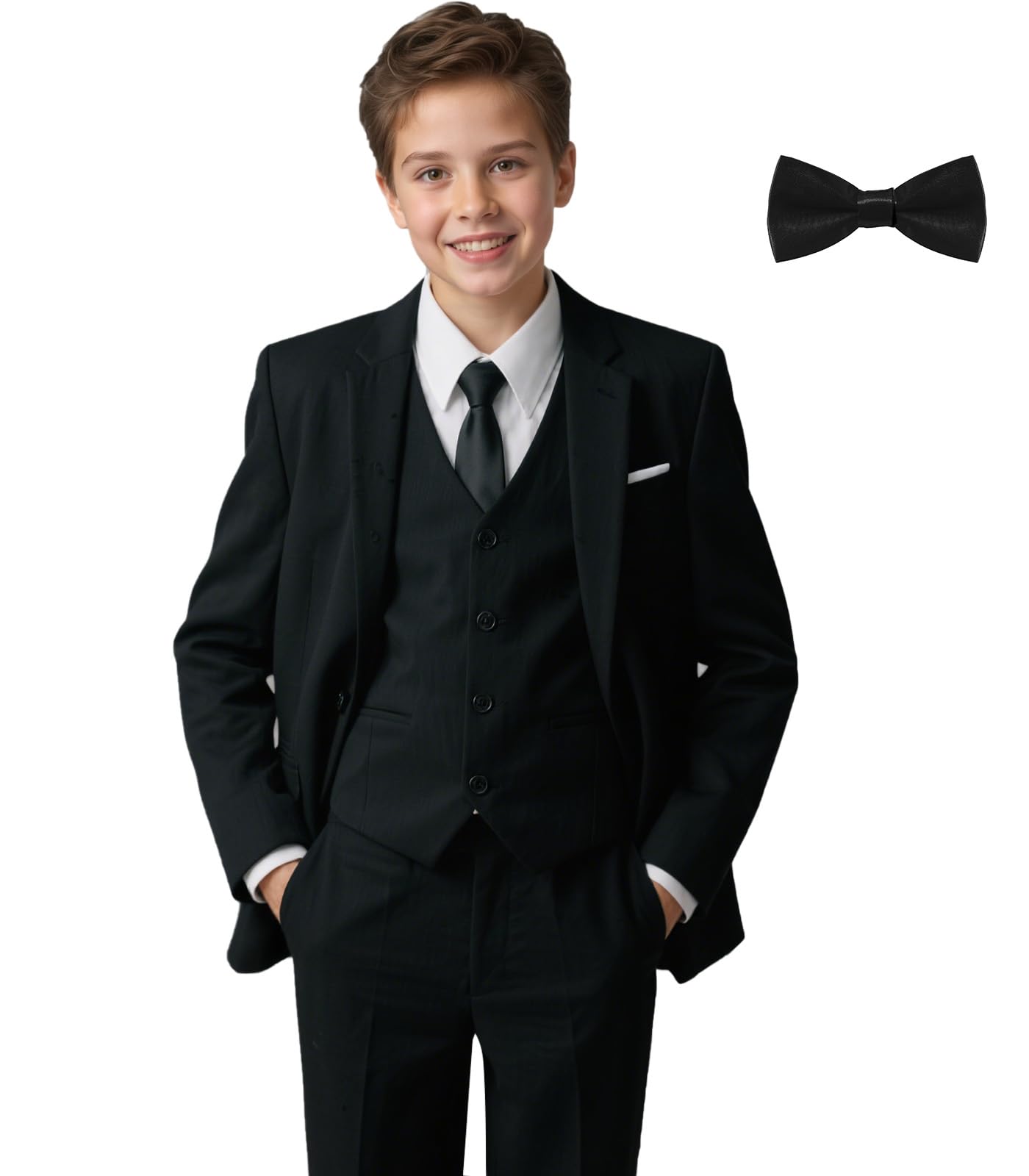 Boys' Suits Formal Tuxedo Slim Fit Boys Suit Set for Wedding Outfit Teen Boy Dress Clothes