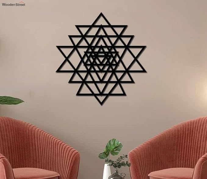 Jobid VentureWooden Wall Hanging Desgin Sri Yantra Wall Art, Sacred Geometry Wooden Wall Art, Spiritual Wall Décor, Yoga Wall Art, Yoga Wall Décor, Modern Wooden Wall