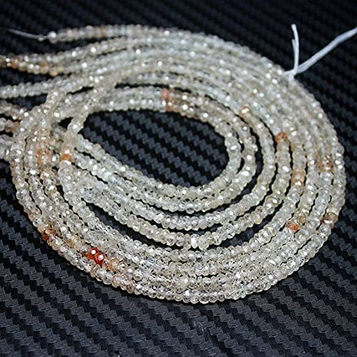 Perles rondelles en zircon naturel de 4mm pour créer vos bijoux d'été