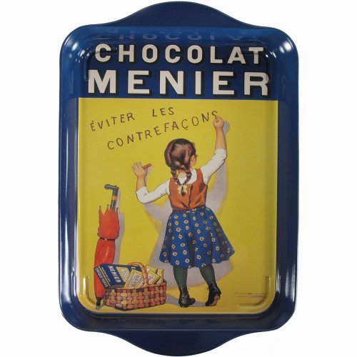 CartexpoP10291 Food Mini Metal Chocolat Menier Tray [Text in French]