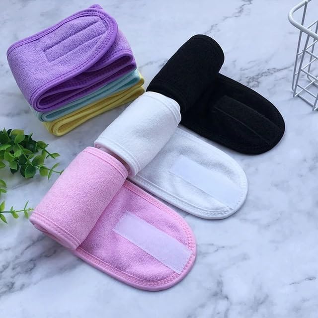 KULIA® Spa Fasce per la testa per il viso per lavare il viso, trucco, cura della pelle da donna Accessori moda Fasce per capelli Set da 12 pz Fasce per la testa multicolore Asciugamano regolabile