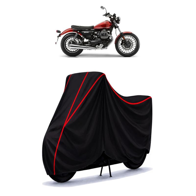 Image of V9 Roamer Water Resistant Bike Cover for All Motorcycles & Rain | Heavy Duty Taffeta Fabric | UV Protection, Dustproof, Scratchproof | All Weather Two Wheeler Body Cover with Elastic Bottom