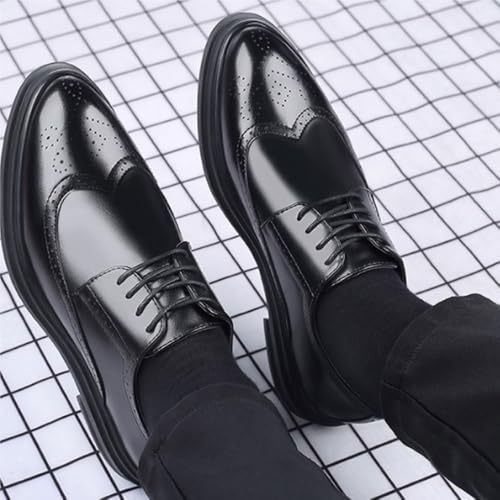 Men's Lace up Brogue Dress Shoes Business Casual Oxford Comfortable Breathable Classic Office Formal Wedding Work Footwear2