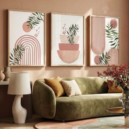 Image of kotart Painting Boho Wall Art Home Decoration Paintings With Frame For Living Room Bed Room Hotel Wall Decor Digital Reprint Set of 3 (14x20 Inch)