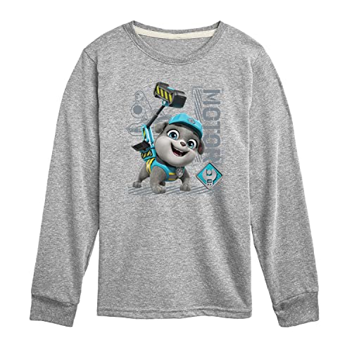 HYBRID APPAREL - Paw Patrol - Rubble & Crew - Motor Working - Toddler & Youth Long Sleeve Graphic T-Shirt