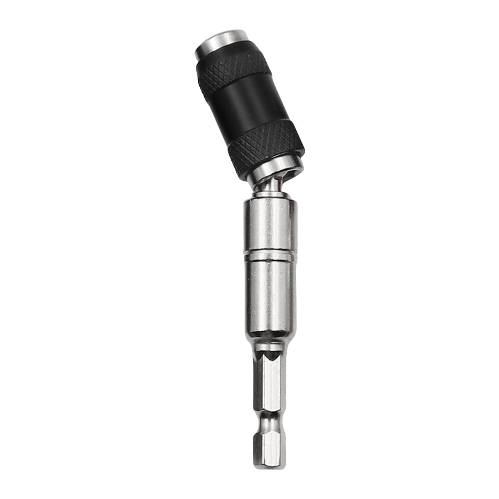Yhplxyuus Silver Black Hexadecimal Shank Quickly Release Locking Drill Extension Rod 1 / 4Inch Bit Holder For Efficient Work Locking Extension