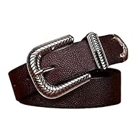 JIARY Ceinture Femme Cuir De Véritable, Ceintures Vintage pour Femme, Ceinture en Cuir Ceinture Western Décontractée pour Jeans Pantalons Robe, Cadeaux,Marron,110CM/43.3''