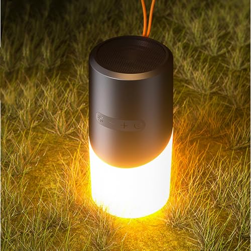 IHAO Portable Bluetooth Speaker with LED Dynamic Lights, Mulit Function to be a Night Light HD Stereo Sound, 24H Playtime, Portable Wireless Speaker for Home/Party/Indoor/Outdoor/Beach