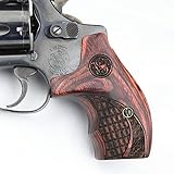 Altamont - S&W J Round Revolver Grips - Boot - Real Wood Gun Grips fit Smith & Wesson J Frame Round Butt .38 Special and 9mm Revolvers - Made in USA - Rosewood - Croc w. Logo