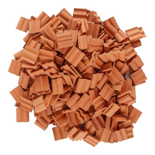 CENPEK 300-teiliges Mini-Dachziegel-Set in Rot, Dachmodell-Landschaftszubehör, Puppenhausfliesen Für DIY-Puppenhausziegel, Diorama, Fee CENPEK 300-teiliges Mini-Dachziegel-Set in Rot, Dachmodell-Landschaftszubehör, Puppenhausfliesen Für DIY-Puppenhausziegel, Diorama, Fee