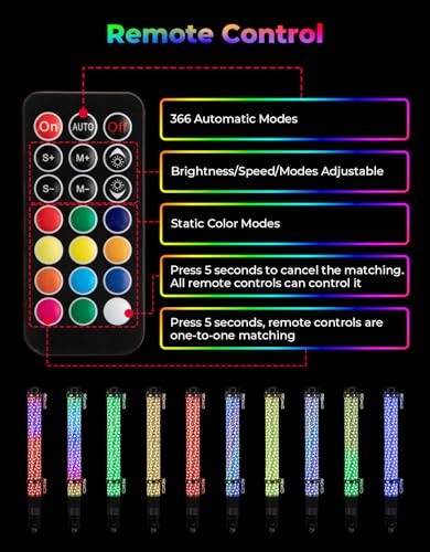 Image of KEMIMOTO 2pc 1ft Fat Whip Lights for Side by Side | Turning Signal Function Compatible with Polaris RZR Can-Am Maverick X3, LED Whip Lights for UTV ATV Buggy Boat Offroad