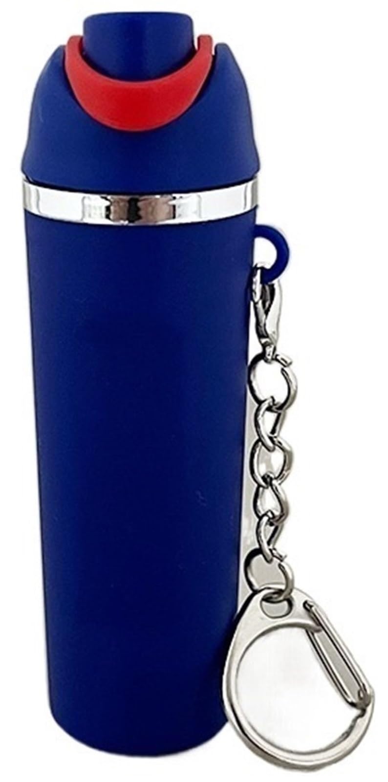 THUCHENYUC Mini Water Bottle Keychain, Trendy Bottle Keychain Novelty Water Cup Keychains 3D Printed Lip Balm Holder Cute Charms For Handbags Backpack(Navy Blue)