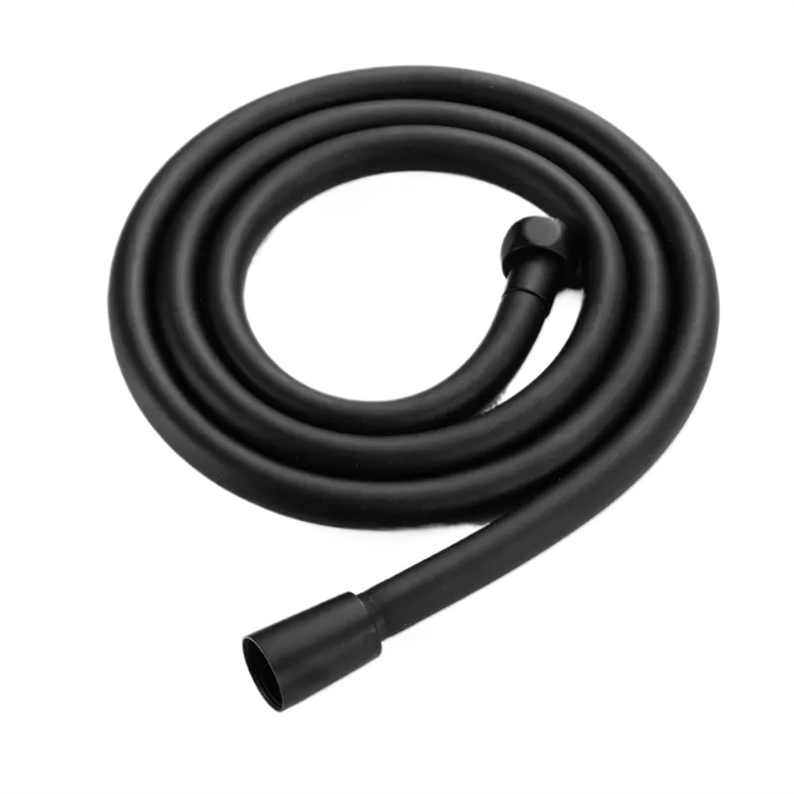 Manguera de ducha flexible con muelle Manguera de ducha negra, montaje de baño, tubo de baño suave de PVC, tubería de agua de 1,5 metros(Black)